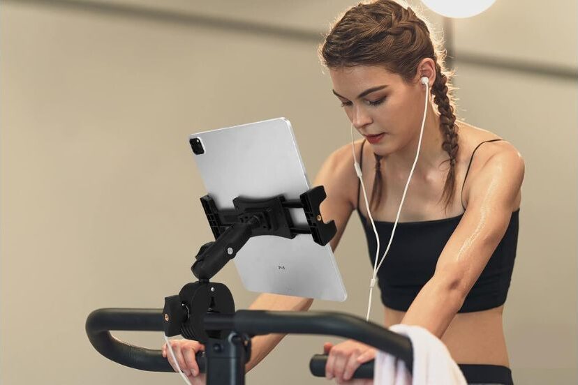 Ipad holder for treadmill