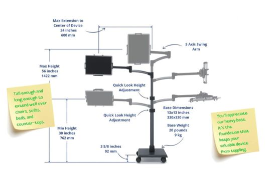 LEVO Deluxe iPad Floor Stand